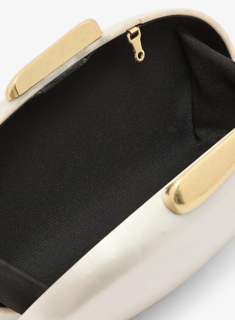 Ella Limited Edition Oval Statement Clutch With Gold Accent - Image 4
